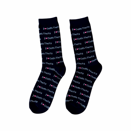 I <3 Goth Thots Socks